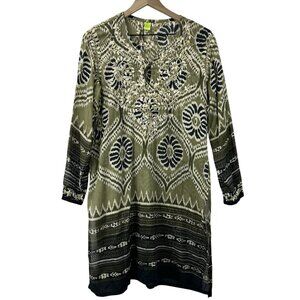 raj embroidered dress RAJ SILK EMBROIDERED TUNIC Medium